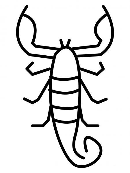 Scorpion Emoji coloring page image