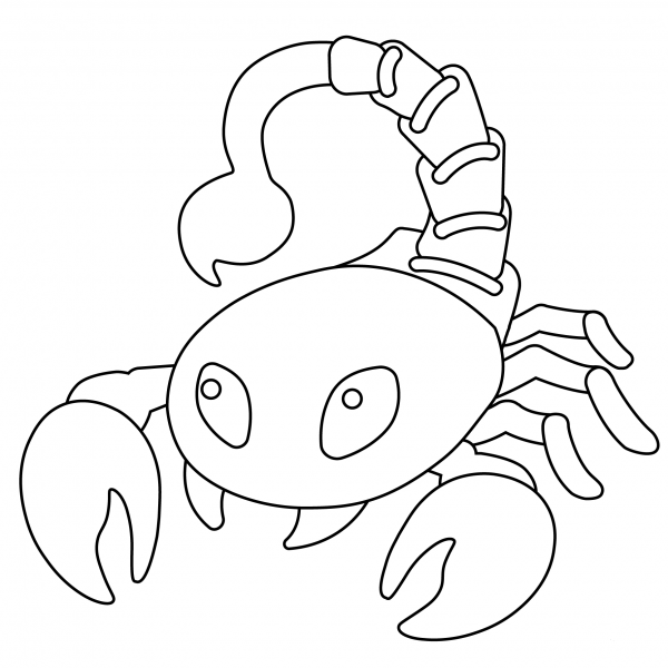 Scorpion Emoji coloring page image