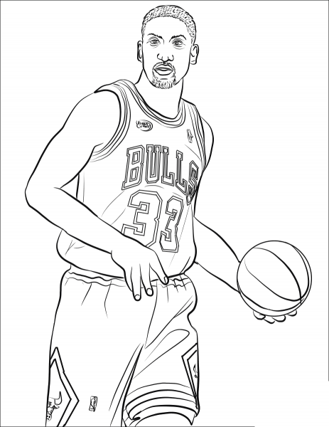 Scottie Pippen coloring page image