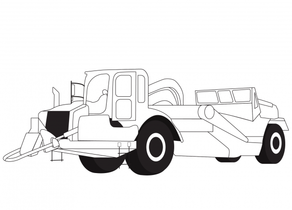 Scraper Machine coloring page image