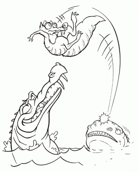 Scrat In Danger  coloring page image