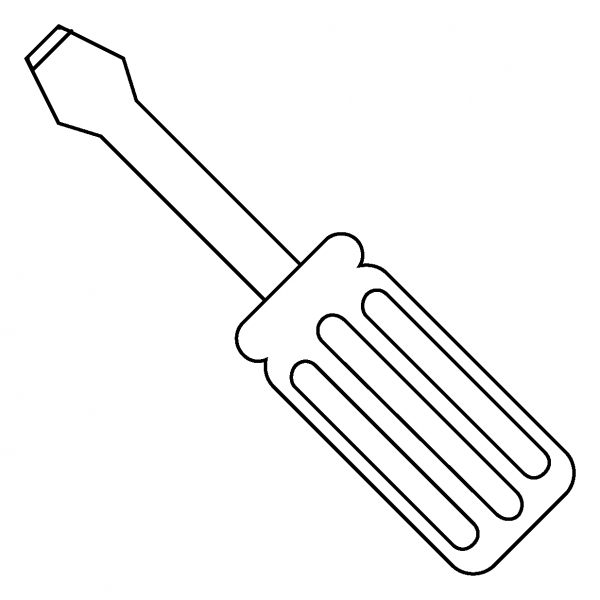 Screwdriver Emoji coloring page image