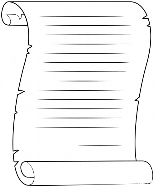 Scroll coloring page image