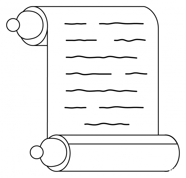 Scroll Emoji coloring page image