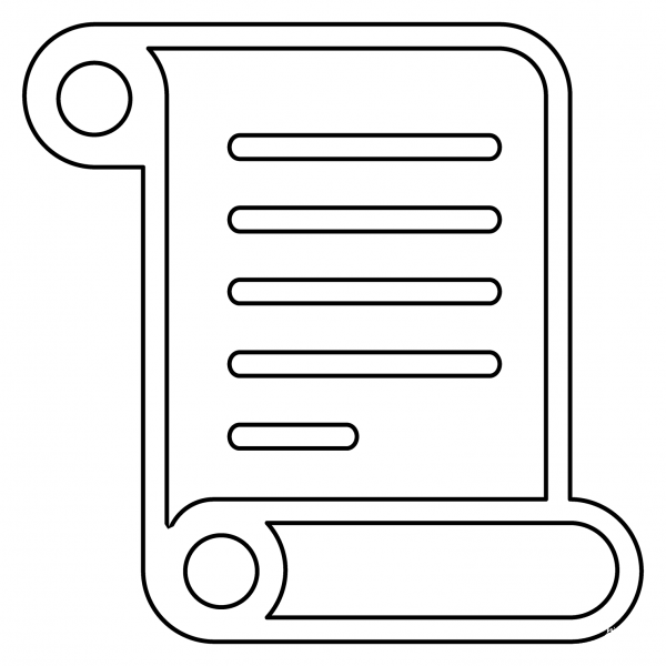 Scroll Emoji coloring page image