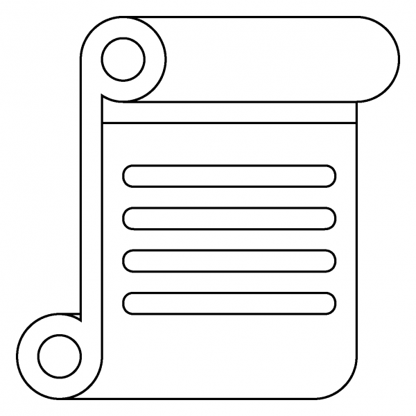 Scroll Emoji coloring page image