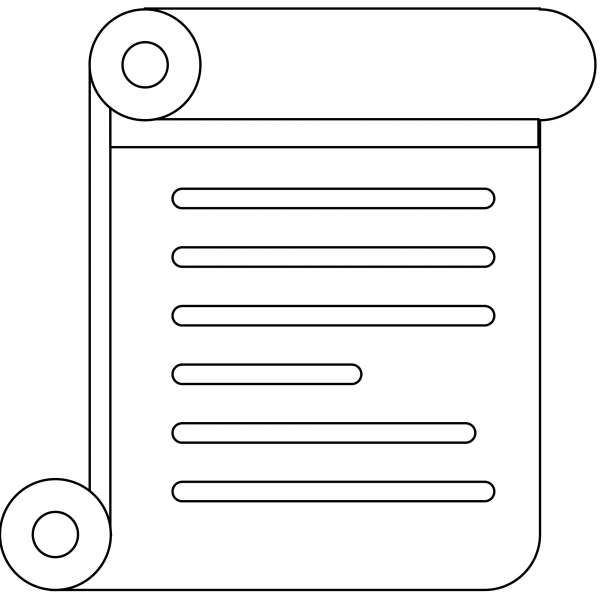 Scroll Emoji coloring page image