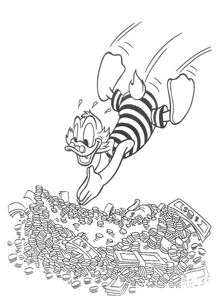 Scrooge McDuck coloring page image