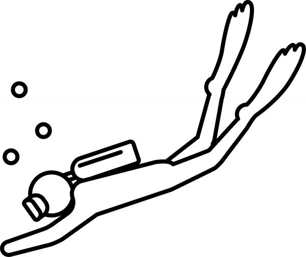 Scuba Diver coloring page image