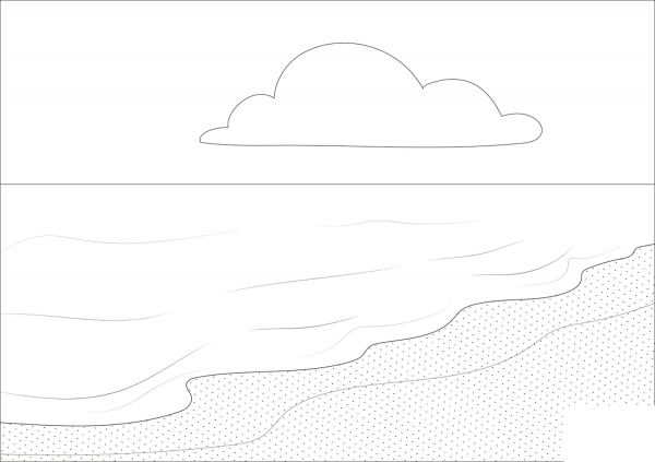 Sea Beach coloring page image