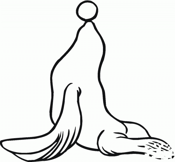 Sea Lion Plays With A Ball coloring page image