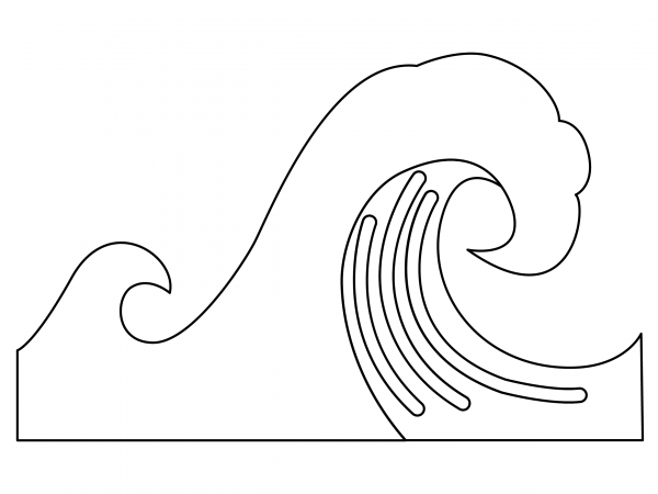 Sea Wave coloring page image