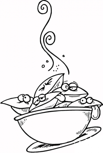 Seafood Chowder  coloring page image