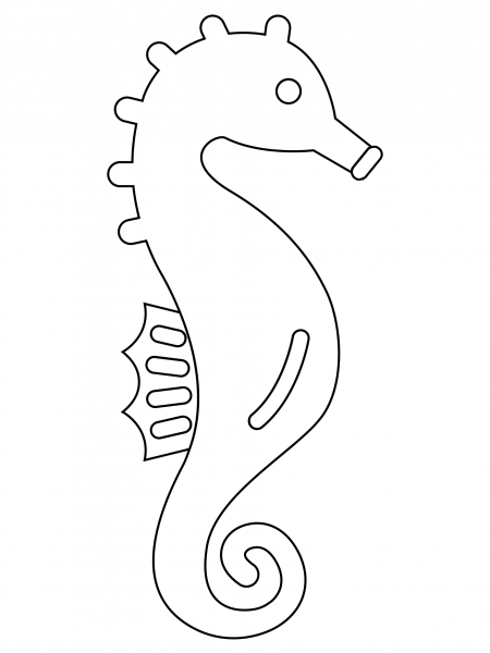 Seahorse coloring page image