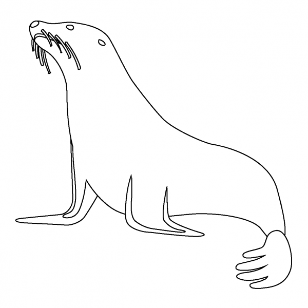 Seal Emoji coloring page image