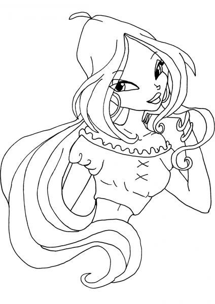 Season 1 Flora coloring page image