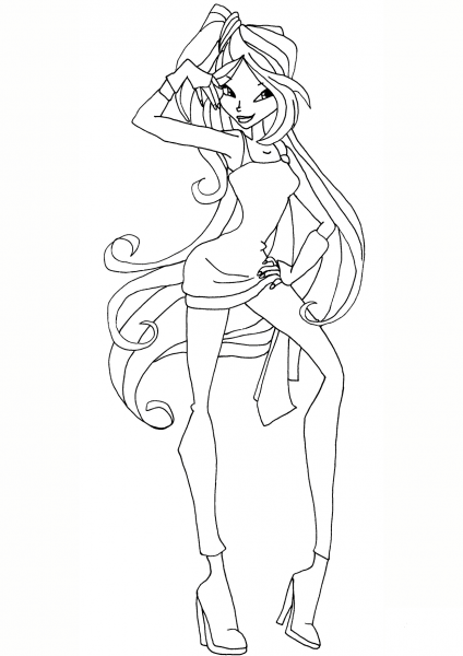 Season 5 Disco Flora coloring page image