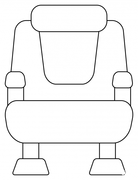 Seat coloring page image