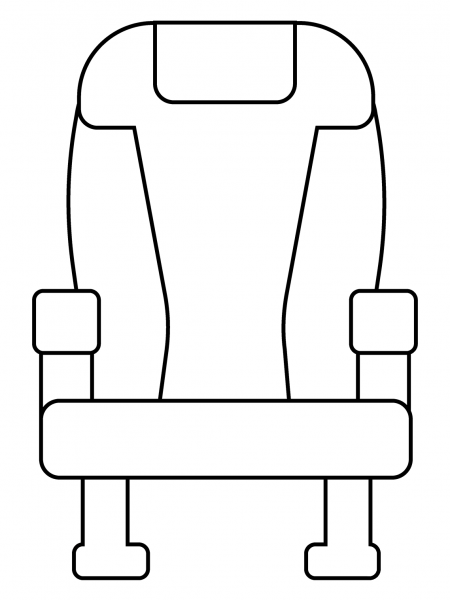 Seat Emoji coloring page image