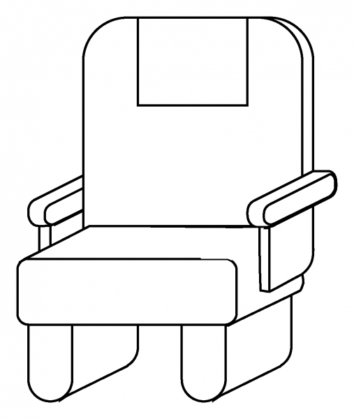 Seat Emoji coloring page image