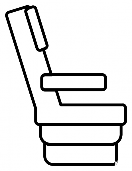 Seat Emoji coloring page image