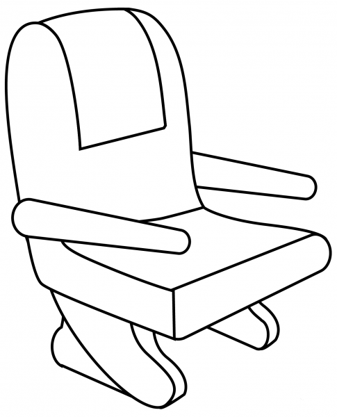 Seat Emoji coloring page image