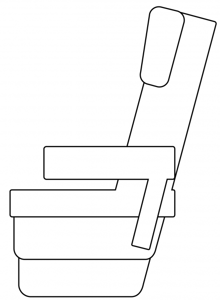 Seat Emoji coloring page image