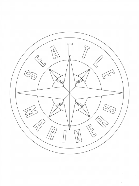 Seattle Mariners Logo  coloring page image