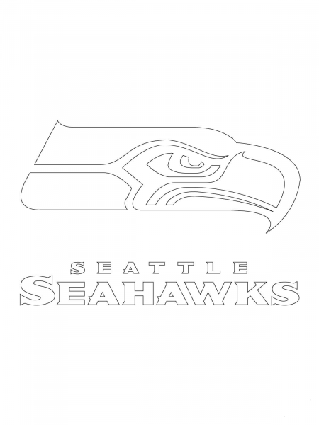 Seattle Seahawks Logo coloring page image
