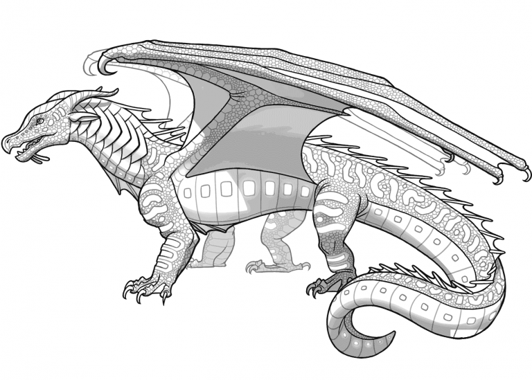 Seawings Dragon from Wings of Fire coloring page - ColouringPages