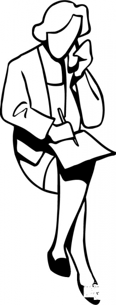 Secretary coloring page image