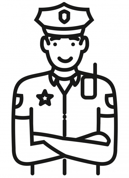 Security Guard coloring page image