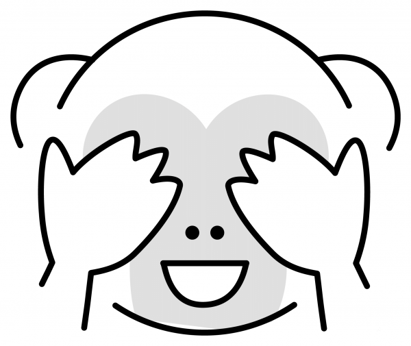 See No Evil Monkey Emoji coloring page image