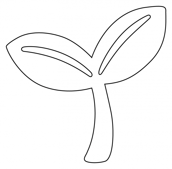Seedling Emoji coloring page image