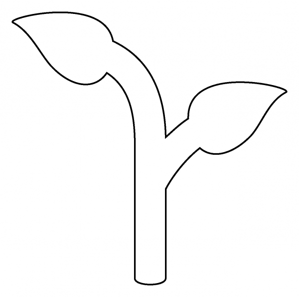 Seedling Emoji coloring page image