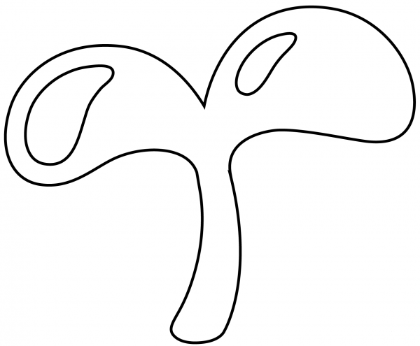 Seedling Emoji coloring page image