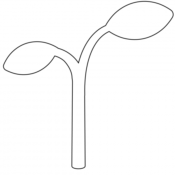 Seedling Emoji coloring page image