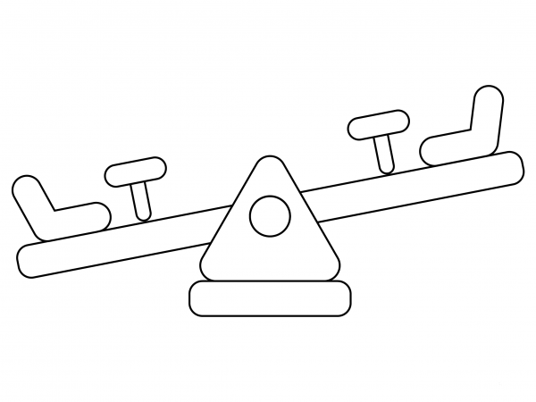 Seesaw coloring page image