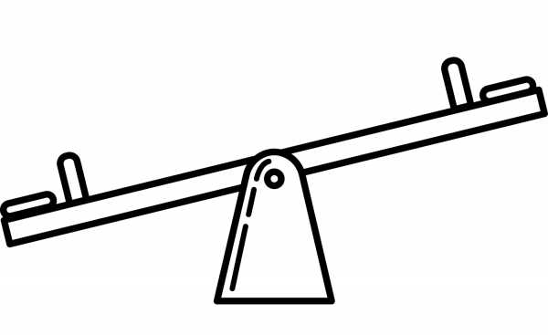 Seesaw coloring page image