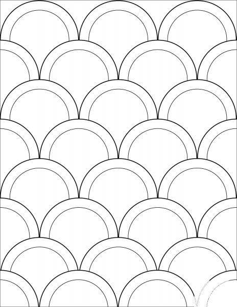 Seigaiha Pattern coloring page image