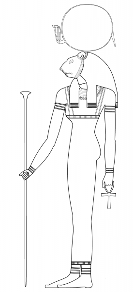 Sekhmet coloring page image