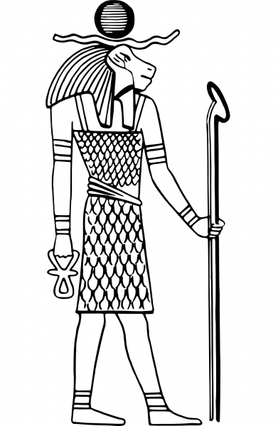 Sekhmet coloring page image
