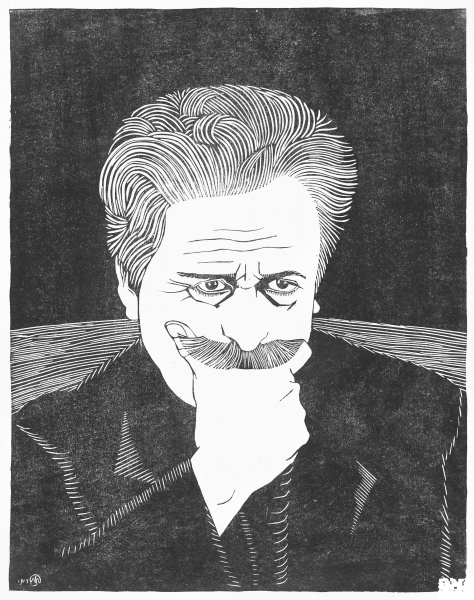 Self Portrait with Hand on Mustache coloring page image