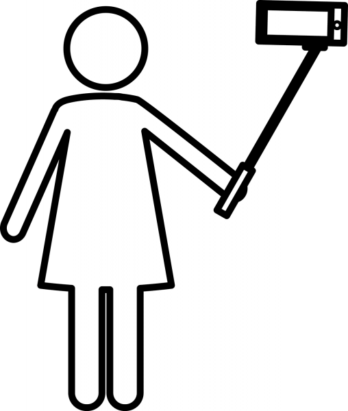 Selfie coloring page image