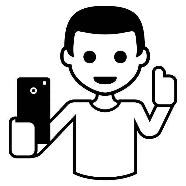 Selfie Emoji coloring page image