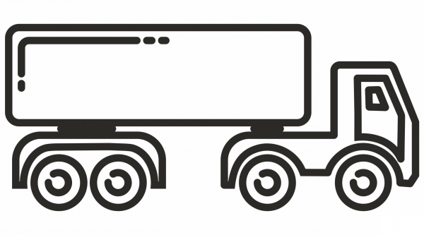 Semi Truck coloring page image