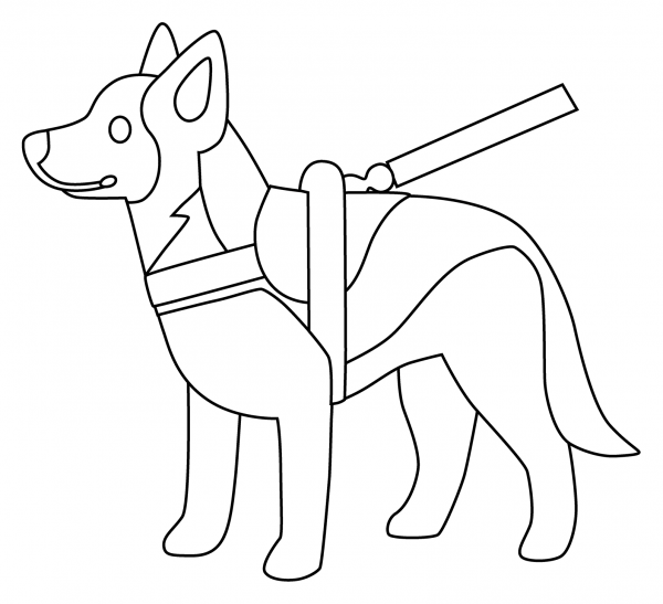 Service Dog Emoji coloring page image