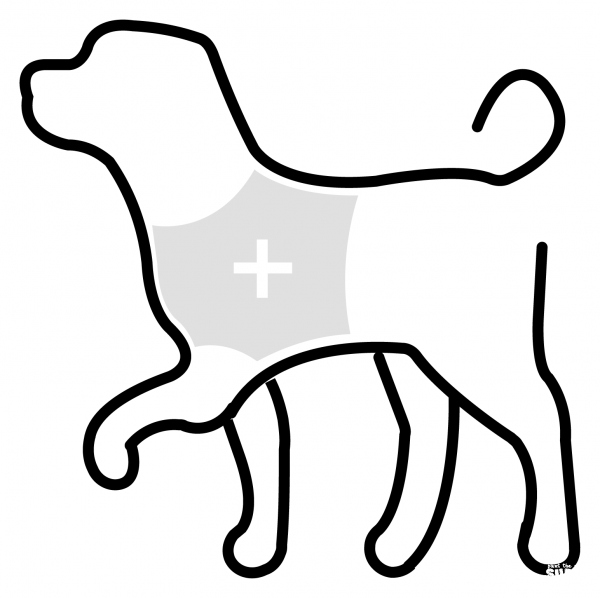 Service Dog Emoji coloring page image