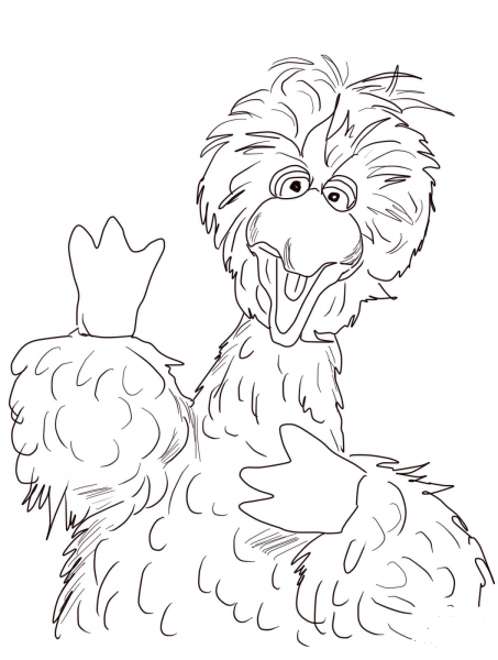 Sesame Street Big Bird coloring page image