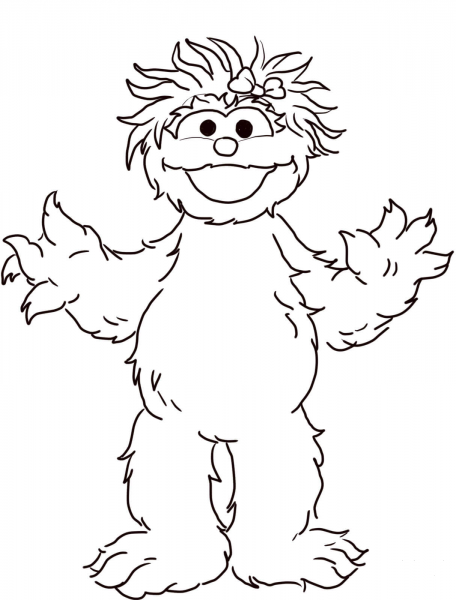 Sesame Street Rosita coloring page image